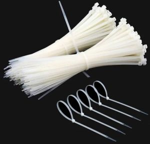 Polished Nylon 100X2.2 Mm Cable Ties, Color : White