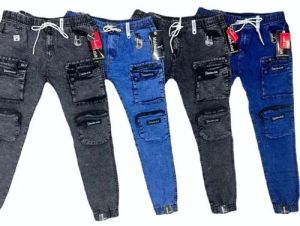 Mens Casual Wear Cargo Jeans, Stretch Type : Stretchable