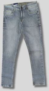 Mens Faded Denim Jeans, Stretch Type : Stretchable