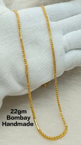 Polished Mens Handmade Gold Chain, Color : Golden