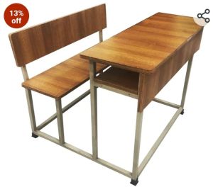 Local Polished Wood School Desk, Shape : Rectangular