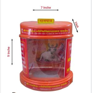 Acrylic Donation Box For Gaushala