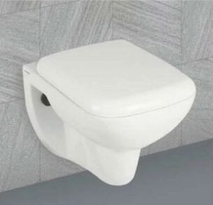 Polished Ceramic Western Wall Hung Toilet For Plain