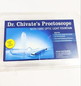 Chivates Proctoscope With Fiber Optic Light Fountain