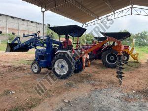 Heavy Duty Tractor Backhoe Loader With Earth Auger