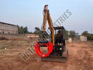 Hydraulic Wood Log Grabber Attachment