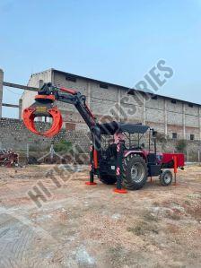 Wood Log Grab With Backhoe Loader Attachment