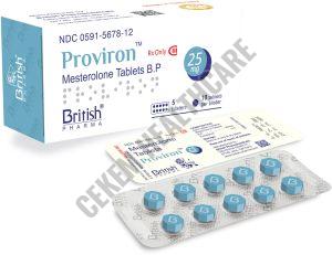 Mesterolone 25mg Proviron Tablets, Packaging Type : Blister