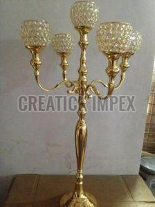 Decorative Candelabra, For Lighting Decoration, Color : Golden