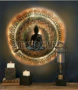 Creatick Impex Metal Buddha Wall Art, For Decoration, Size : Multisizes