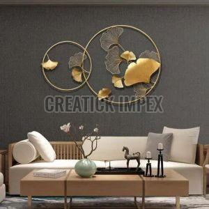 Creatick Impex Metal Ginkgo Wall Art