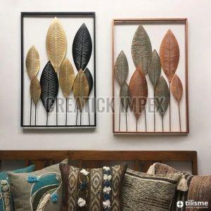 Creatick Impex Metal Leaf Wall Art