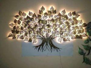 Creatick Impex Polished Metal Tree Wall Art, Size : Multisizes