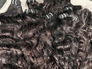 Natural Virgin Machine Weft Human Hair For Parlour