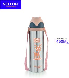 Kids Stainless Steel PU Insulated Water Bottle -KIKI 450 ML