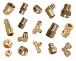 Brass Compression Fittings Parts, Color : Metallic, Golden