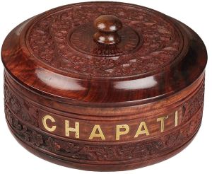 Solid Wood Chapati Box