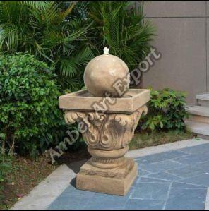 Stone Ball Fountain, For Outdoor Decoration