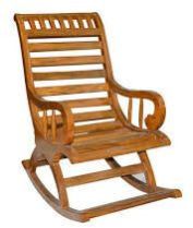 Polished Wooden Rocking Chair For Home