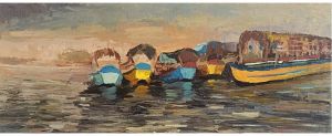 Boats Canvas Painting