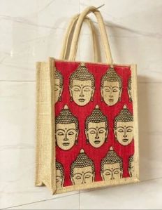 Printed Jute Carry Bag