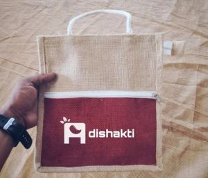 Printed Jute Grocery Bag, Color : Multicolor, Handle Type : Loop Handle