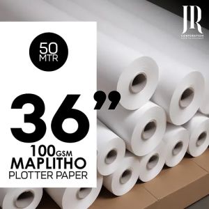 100 GSM 50 Meter Maplitho Plotter Paper Rolls