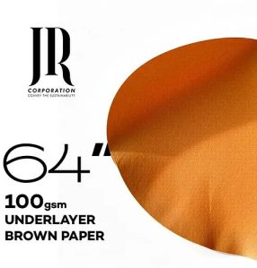 100 GSM 64 Inch Brown Plain Underlay Paper Rolls