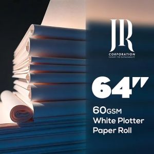 60 GSM 64 Inch White Plotter Paper Rolls