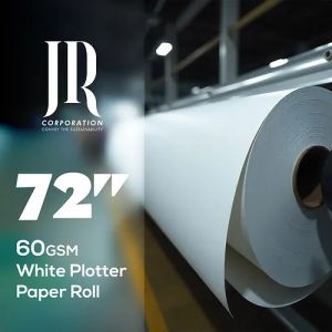 60 GSM 72 Inch White Plotter Paper Rolls