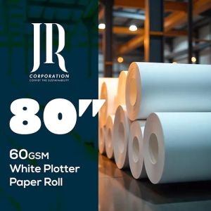 60 GSM 80 Inch White Plotter Paper Rolls