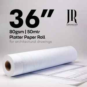 80 GSM 50 Meter Plotter Paper Rolls