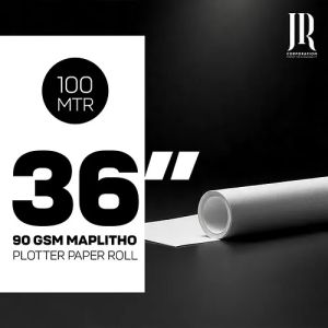 90 GSM 100 Meter Maplitho Paper Rolls