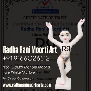 Marble Nitai Gaura Ji Marble Moorti