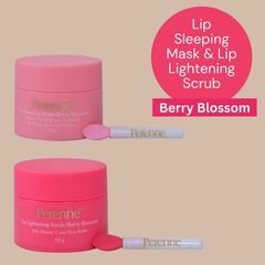 Perenne Lip Sleeping Mask & Lip Lightening Scrub (berry Blossom)