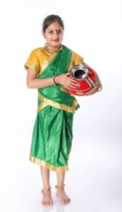 Indian Folk Saree Fancy Dress Costume