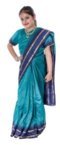 Kids Saree Fancy Dress Costume Firozi