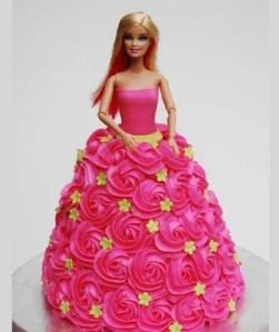 Pink Barbi Doll Cake