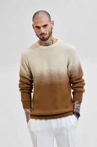 Beige Ombre Light Weight Mens Sweater