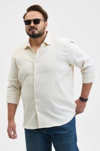 Beige Regular Fit Mens Shirt