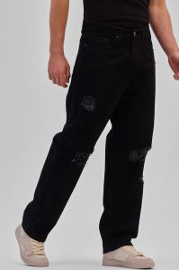 Black Loose Fit Men Jeans