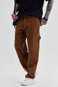 Brown Corduroy Mens Cargo Pants