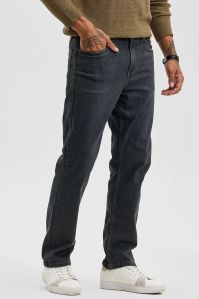 Charcoal Grey Regular Fit Men Jeans