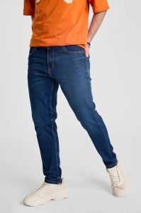 Dark Blue Tapered Fit Men Jeans