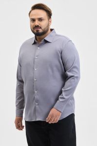 Grey Regular Size Mens Shirt