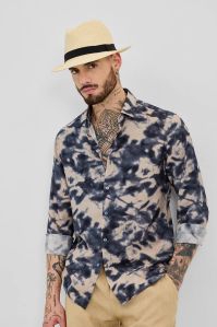 Indigo Tie-dye Mens Slim Fit Shirt
