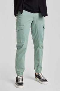 Mint Green Slim Fit Mens Cargo Pants