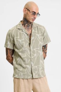 Sage Abstract Fit Mens Shirt