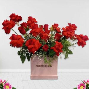 Red Roses Box Arrangement