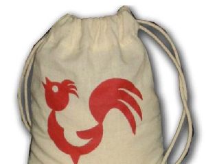 Cotton Drawstring Bags With Print 1c Print 1102